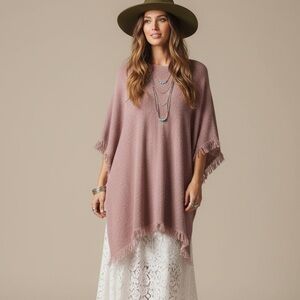 Novenka Moroccan Woven Fringe Rayon Cotton Linen‎ Tunic
